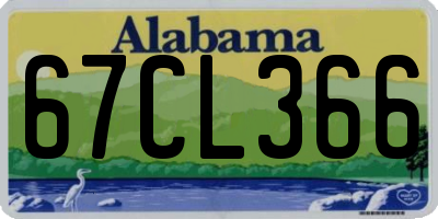 AL license plate 67CL366
