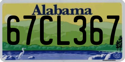 AL license plate 67CL367