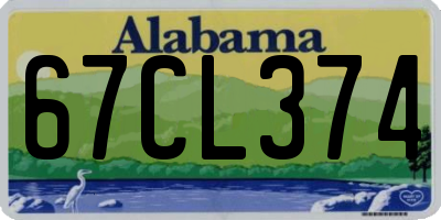 AL license plate 67CL374
