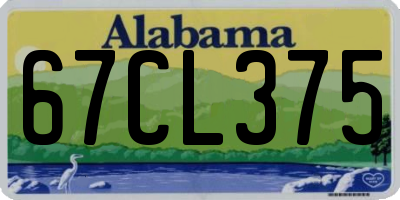 AL license plate 67CL375