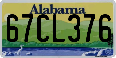 AL license plate 67CL376