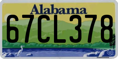AL license plate 67CL378
