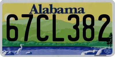 AL license plate 67CL382