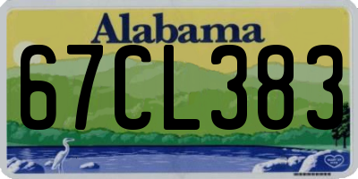 AL license plate 67CL383