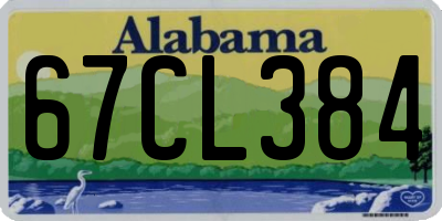 AL license plate 67CL384
