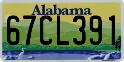 AL license plate 67CL391
