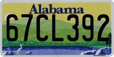 AL license plate 67CL392
