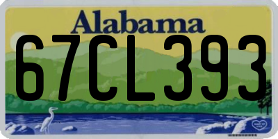 AL license plate 67CL393