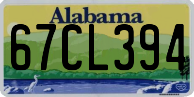 AL license plate 67CL394
