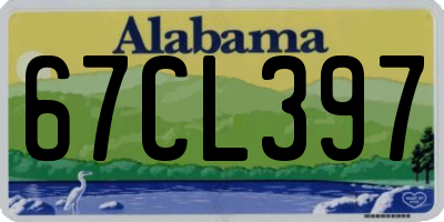 AL license plate 67CL397