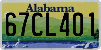 AL license plate 67CL401