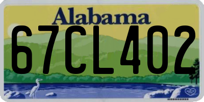 AL license plate 67CL402