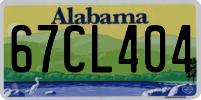 AL license plate 67CL404