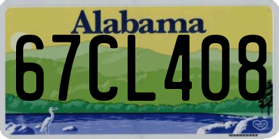 AL license plate 67CL408