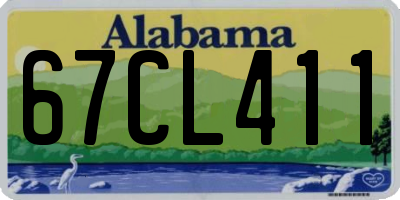 AL license plate 67CL411