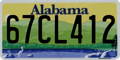 AL license plate 67CL412