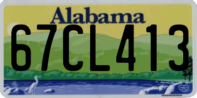 AL license plate 67CL413