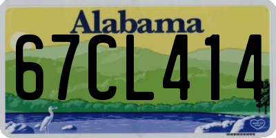 AL license plate 67CL414