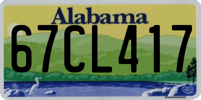 AL license plate 67CL417