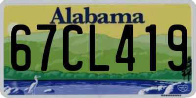 AL license plate 67CL419