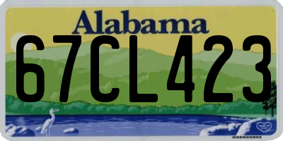 AL license plate 67CL423