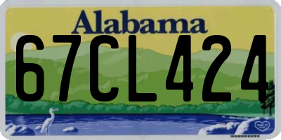 AL license plate 67CL424