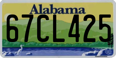 AL license plate 67CL425
