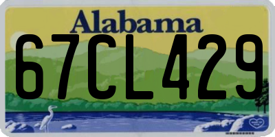 AL license plate 67CL429