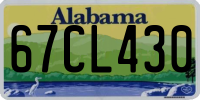 AL license plate 67CL430