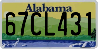 AL license plate 67CL431