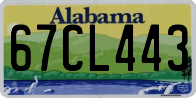 AL license plate 67CL443