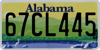 AL license plate 67CL445