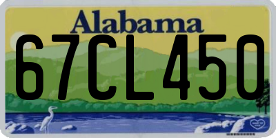 AL license plate 67CL450