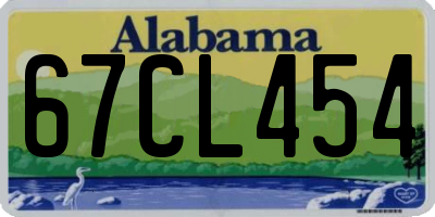 AL license plate 67CL454