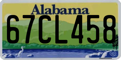 AL license plate 67CL458