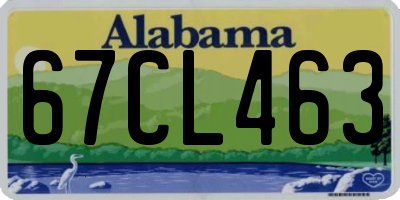 AL license plate 67CL463