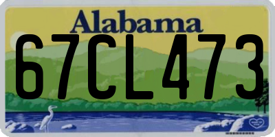 AL license plate 67CL473