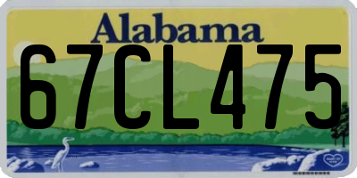 AL license plate 67CL475