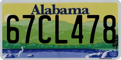 AL license plate 67CL478