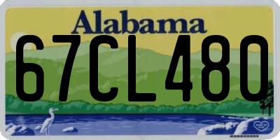 AL license plate 67CL480