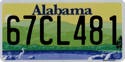 AL license plate 67CL481