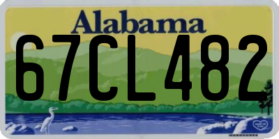 AL license plate 67CL482