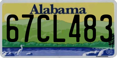 AL license plate 67CL483