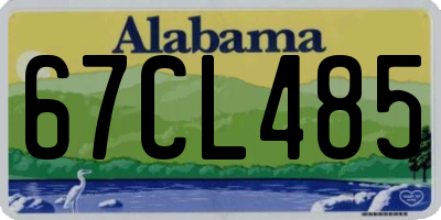 AL license plate 67CL485