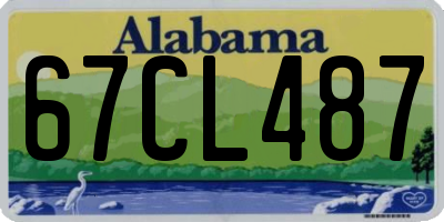 AL license plate 67CL487