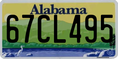 AL license plate 67CL495