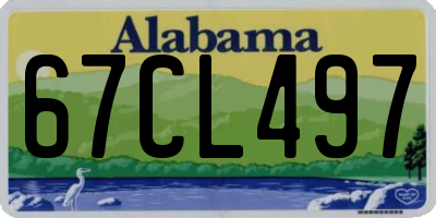 AL license plate 67CL497