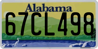 AL license plate 67CL498