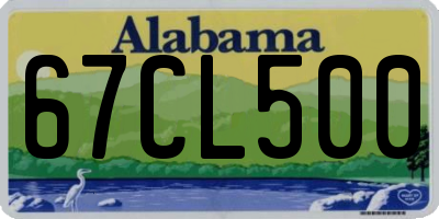 AL license plate 67CL500
