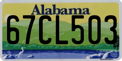 AL license plate 67CL503